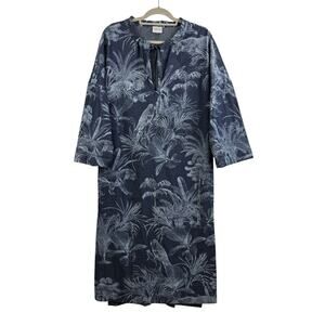 Bagutta Milano Maxi Dress Small Italian 100% Cotton Tropical Tiger Parrot Print